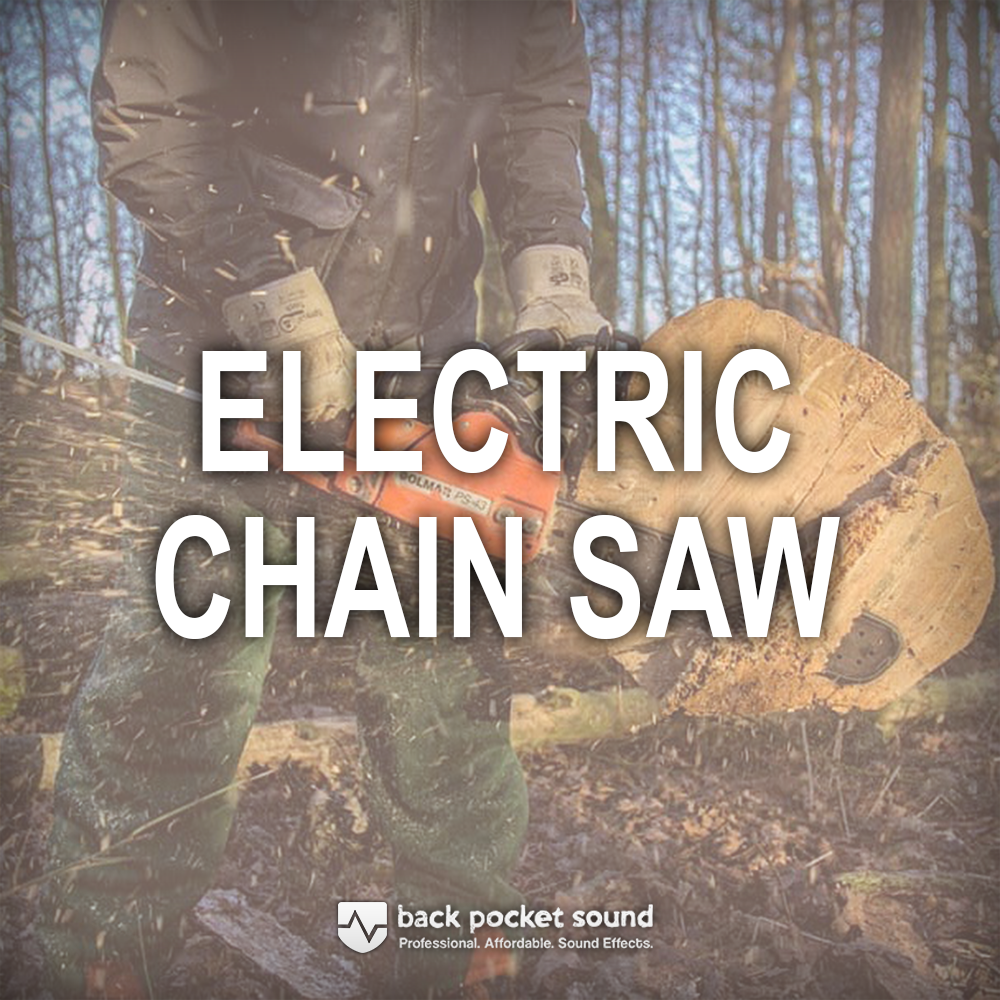 BPS Electric Chain Saw - Sawing Wood HD Sound Effect