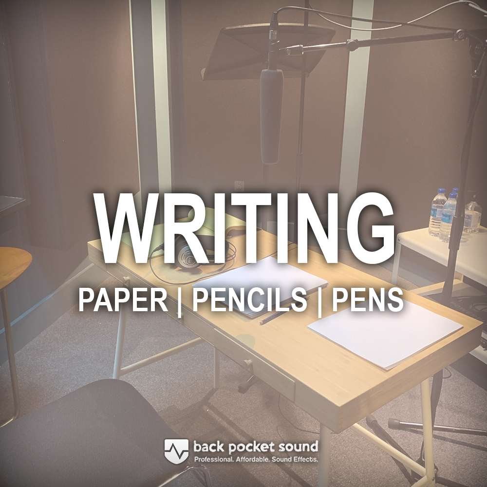 Back Pocket Sound Writing Sound Effects - Paper Pencils Pens